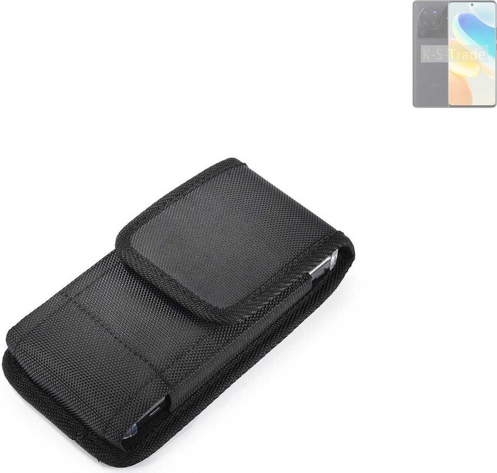 Holster Gürteltasche kompatibel mit Vivo X80 Pro Holster Gürtel Tasche wasserabweisend Handy Hülle Schutz Hülle Outdoor schwarz K-S-Trade