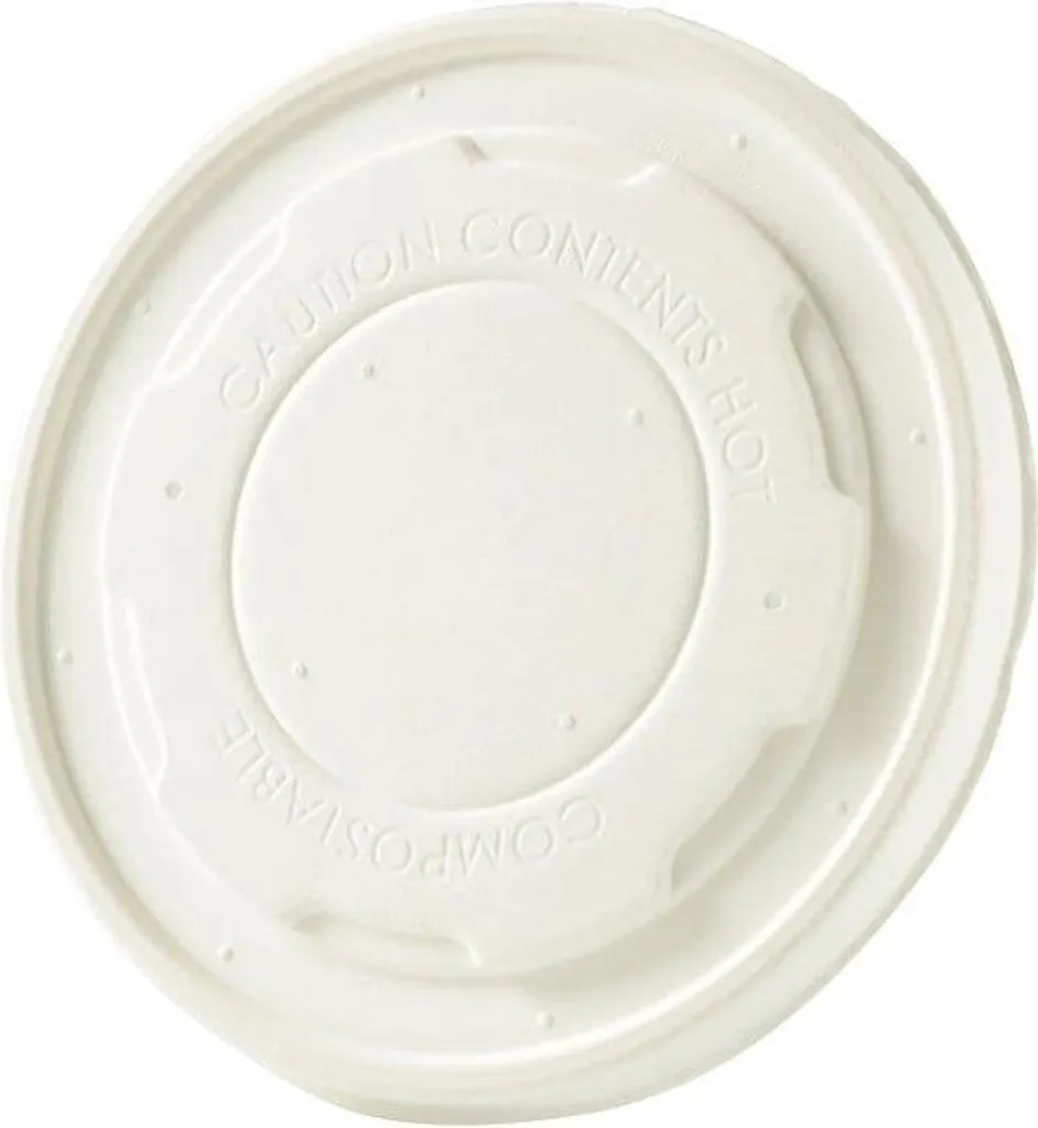 Couvercle en papier pour gobelet à soupe 115 mm - Lot de 50 pièces Eco