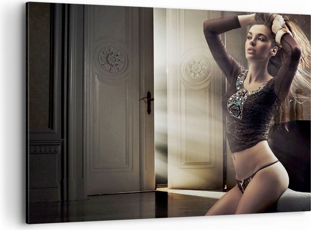 Bild auf Leinwand - Leinwandbild - Schönheit Club Kosmetik Disco - 100x70cm - Wand Bild - Wanddeko - Leinwanddruck - Bilder - Kunstdruck - Wanddek...