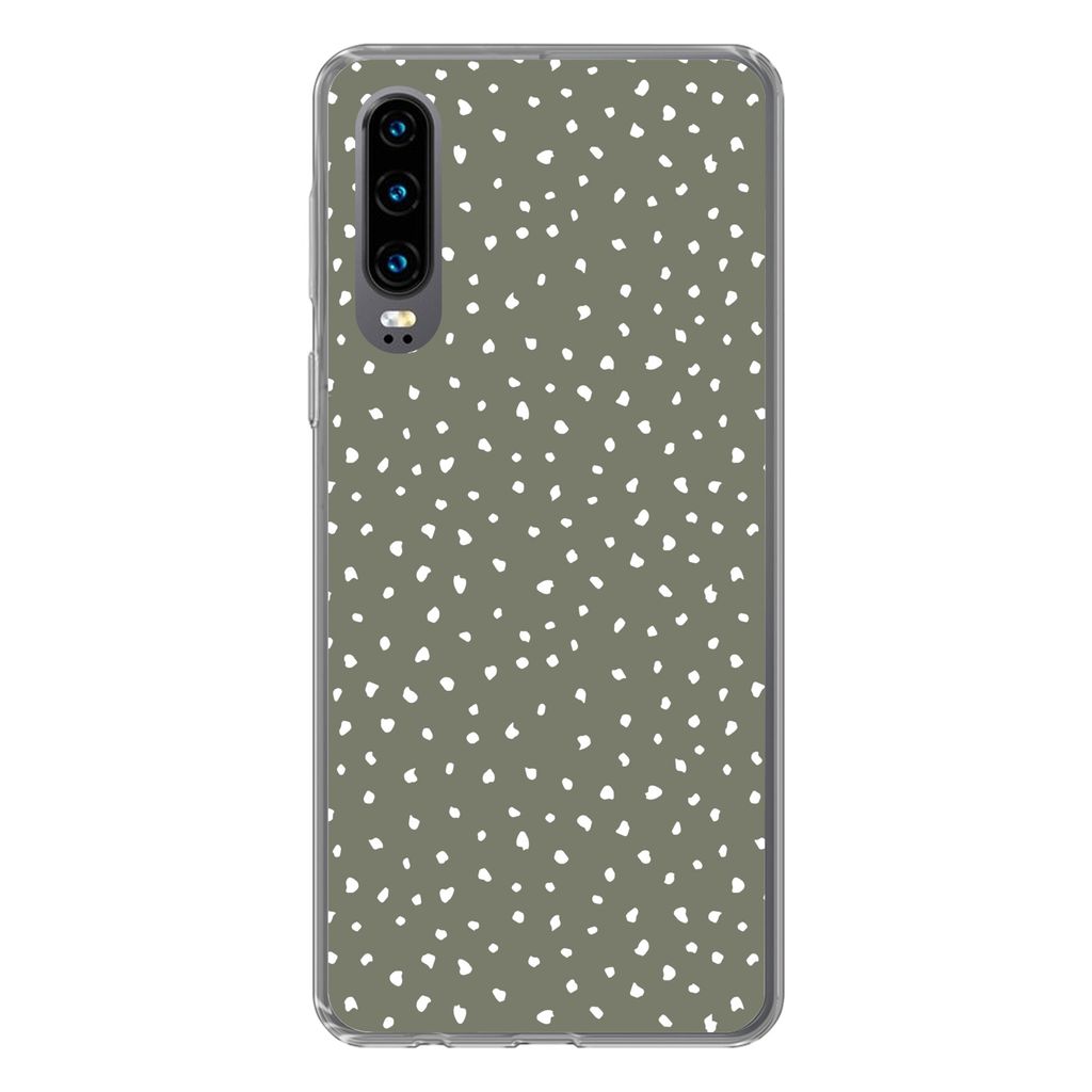 MuchoWow® Handyhülle Schutzhülle Hülle für Huawei P30 Polka Produktbild 