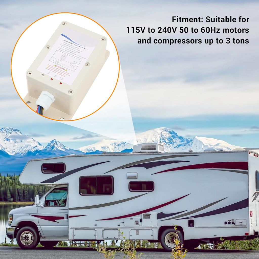 2PCS Sanftanlauf für Wohnmobil-Klimaanlage, einfach mit kleinem Generator, wasserdicht, SSRV3T AC-Kit, Anhänger, Wohnmobil