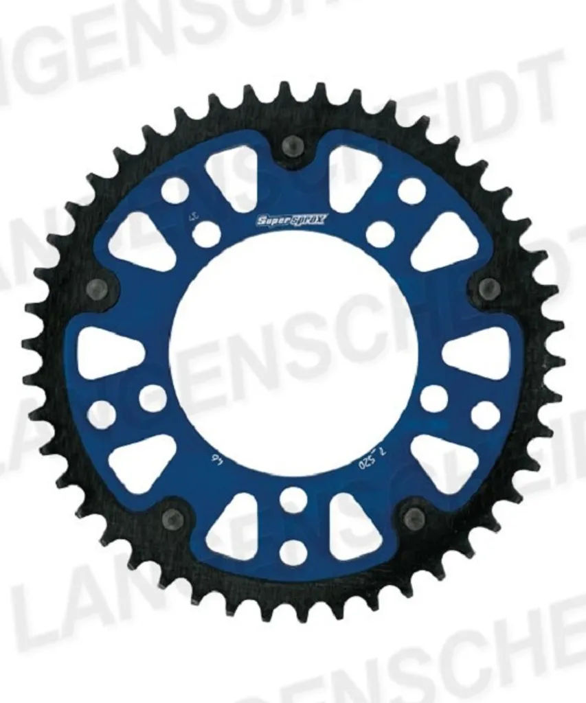 Couronne Supersprox Stealth 520 43 Dents Bleu RST-7_520:43-BLU pour Moto
