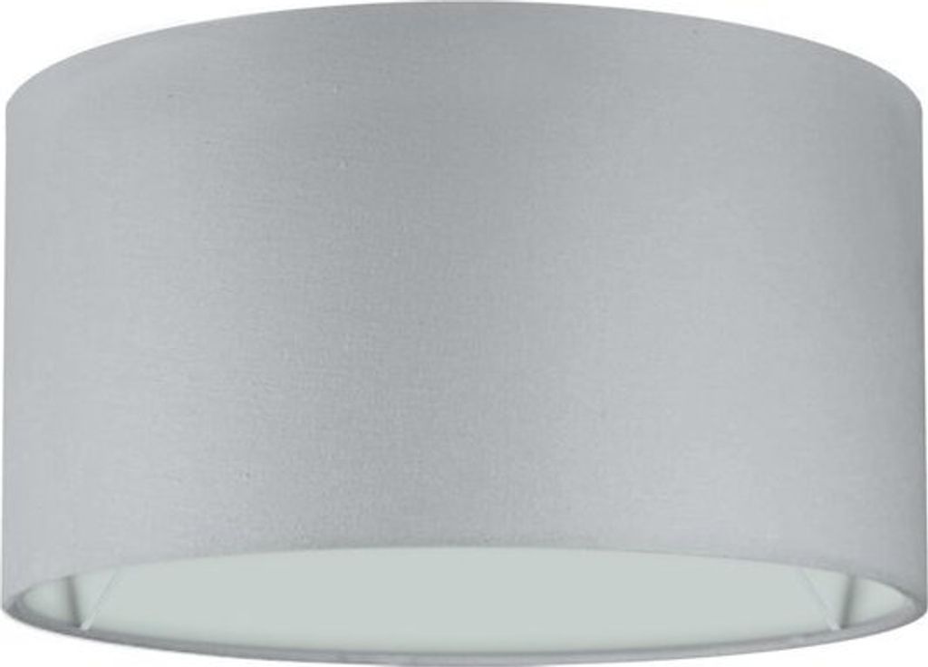 Wogati Premium Lampenschirm E14/E27 Baumwolle|Farbe: Grau/Größe: Ø40cm Höhe 25cm