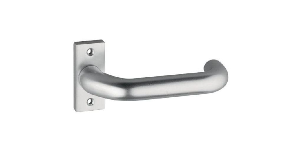 Dieckmann Rahmentürdrücker 2308 Vierkant 8mm festdrehbar Alu F1 natur - 1392000001