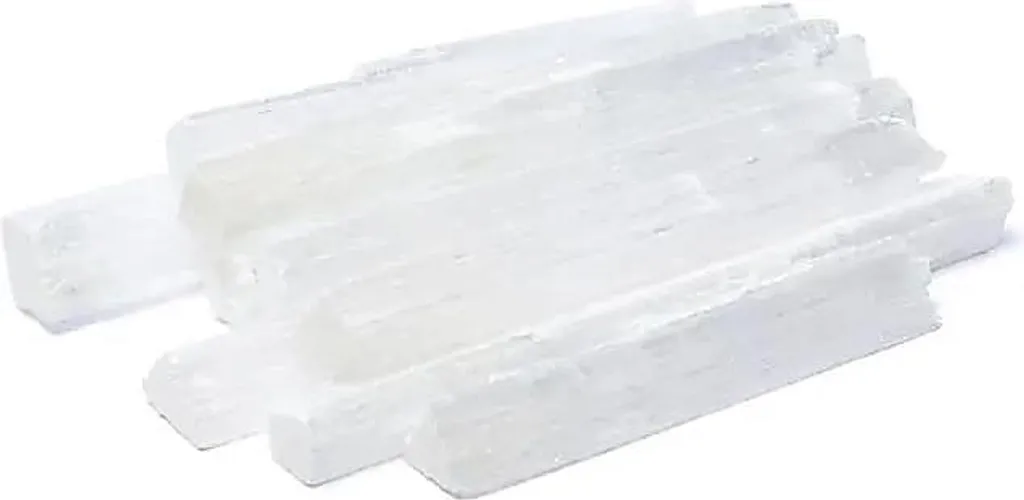 Bâtons de Sélénite Blanche de 15cm - Lot de 500g pour la Méditation