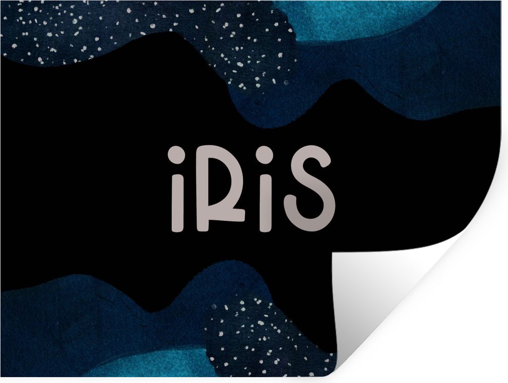 MuchoWow Wandtattoo Wandsticker Wandaufkleber Iris - Pastell - Mädchen 160x120 cm Selbstklebend und Repositionierbar - Selbstklebend - Fototapeten