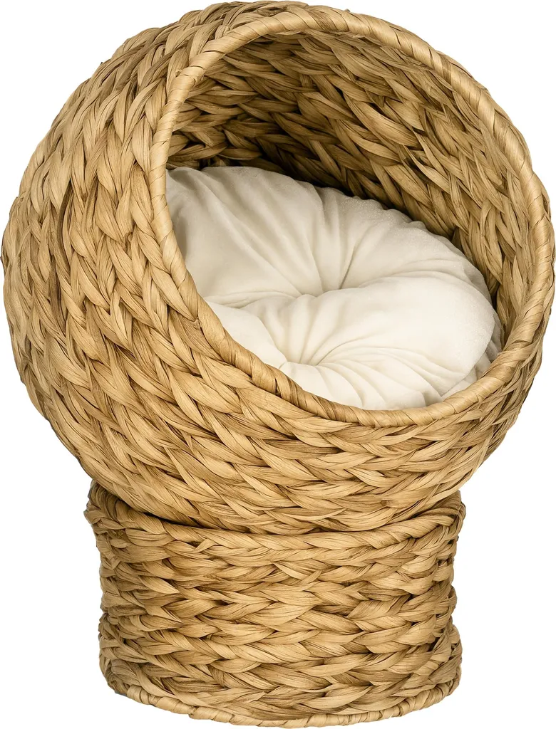 Lit pour Chat Design Surélevé et Cosy - Panier Confort 51 cm de Haut
