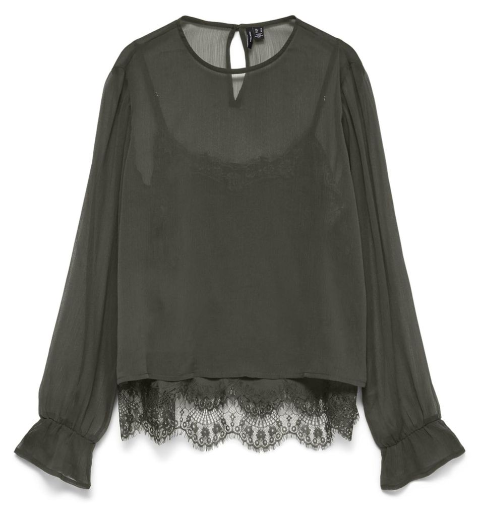 Vero Moda 10352679_1646_62, Bluse, Weiblich, Grün, L, 1 Produktbild 