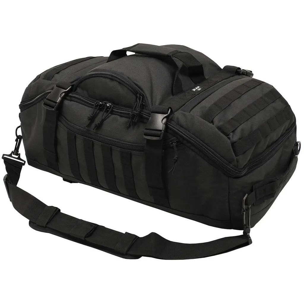 Sac à dos MFH Travel noir robuste pour voyage et randonnée 42 litres