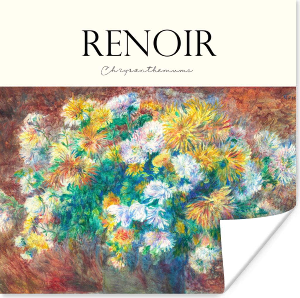MuchoWow Poster Kunst - Blumen - Renoir 100x100 cm - Babyzimmer