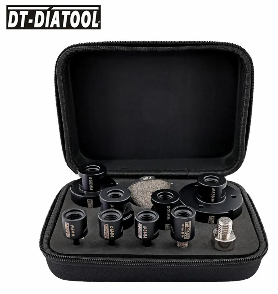 Jeu de 10 forets diamantés M14 pour meuleuse, coffret complet de perçage - 2