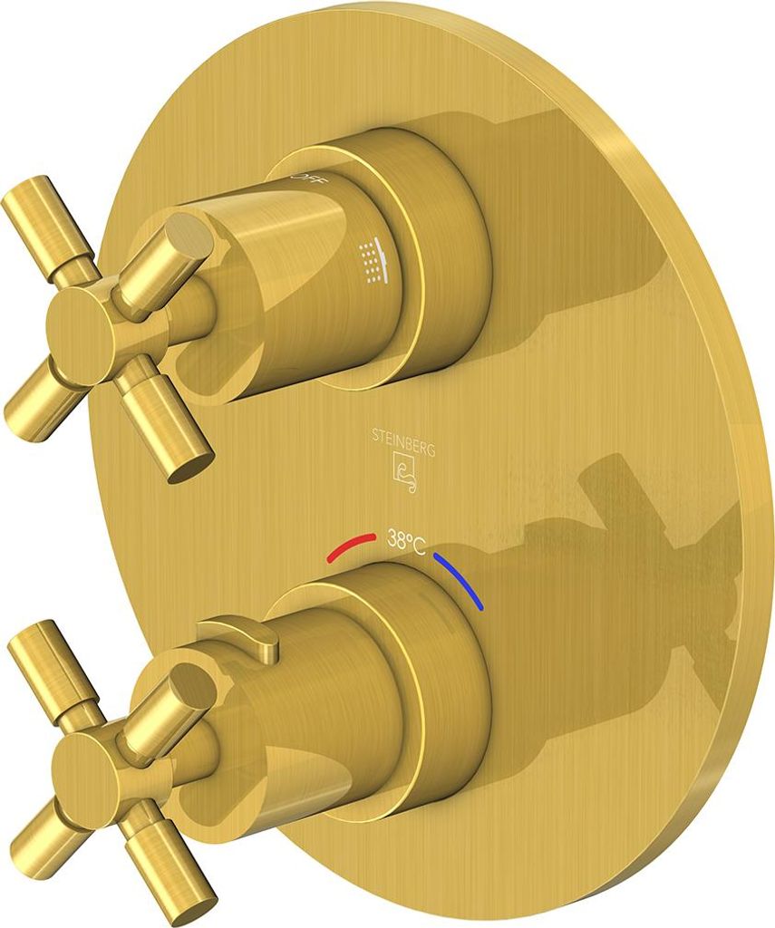 Steinberg Serie 250 Dusch-/Wannenarmatur, Fertigmontageset, Unterputz, zwei Verbraucher, 25041333BG