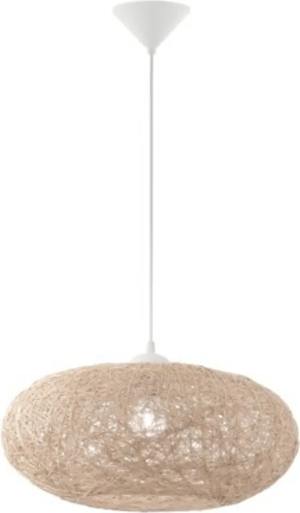 Eglo 93374 Campilo Suspension Design Ø 45cm Abat-jour Tressé Beige