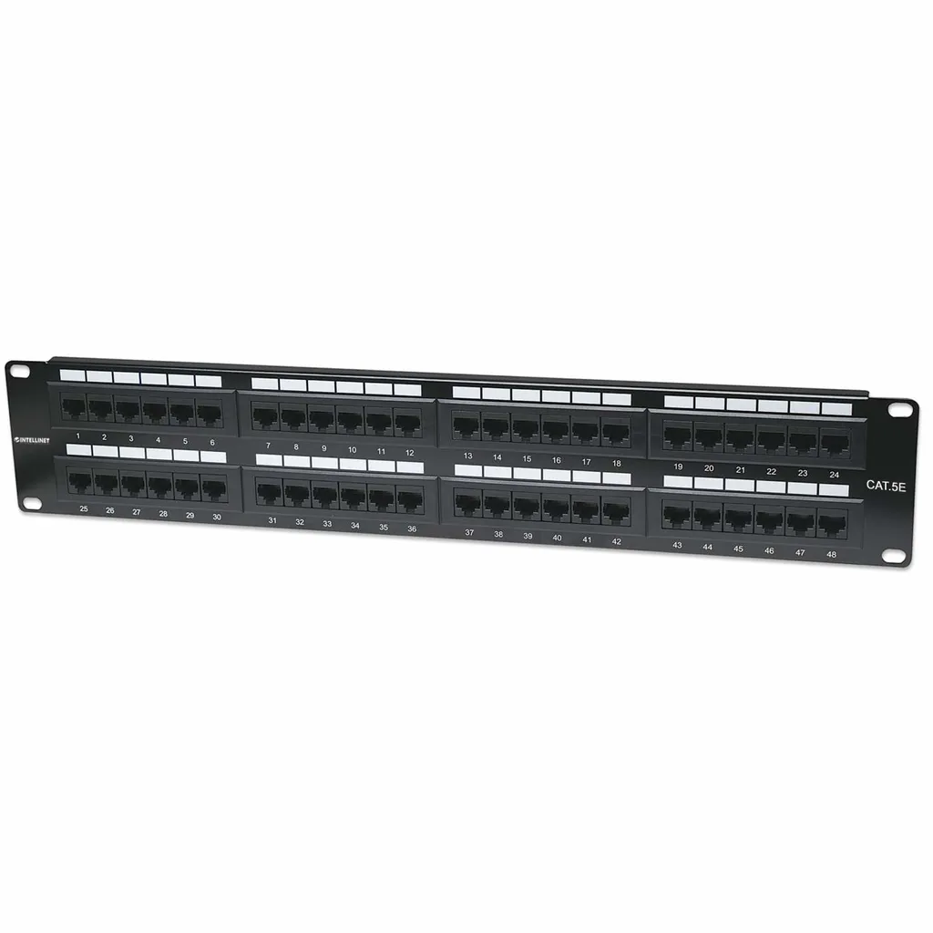 Panneau de Brassage 48 Ports Cat5e : Organisez votre Réseau 2U UTP