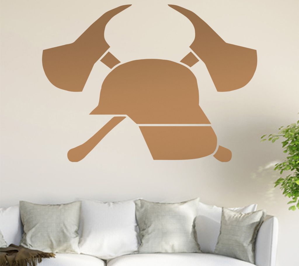 Feuerwehr Wandtattoo in 6 Größen - Wandaufkleber Wall Sticker - Dekoration, Küche, Wohnzimmer, Schlafzimmer, Badezimmer