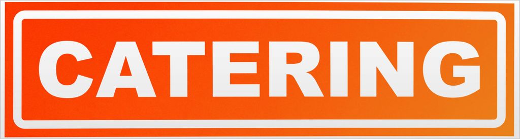 Kiwistar Catering invertiert Magnetschild Schild magnetisch - 45cm Neonorange - Magnetfolie für Auto PKW Kfz