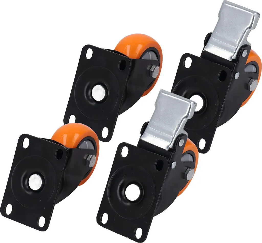 Roulettes pivotantes à billes 363kg avec bandage PVC anti-trace