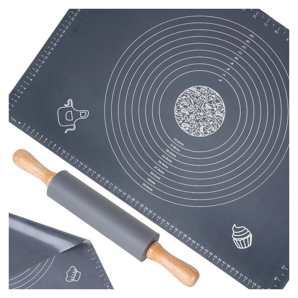 Großes Silikon-Nudelbrett, Nudelholz, Backmatte Produktbild 