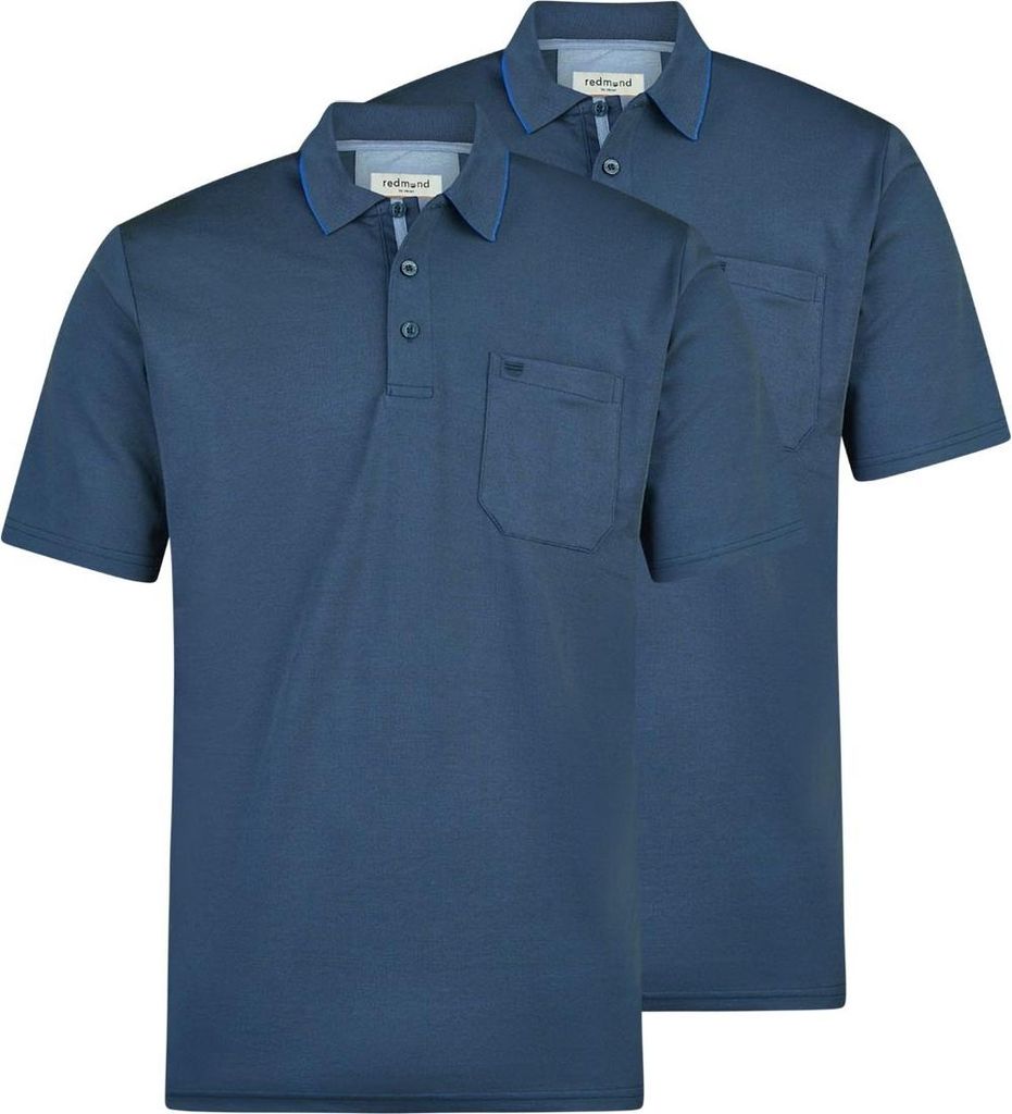Redmond 2er Pack Basic Poloshirt Weiches Material mit hohem Komfort, Vielseitiges Basic für jeden Tag, Klassischer Schnitt mit Polokragen