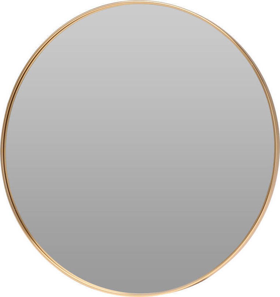 Eleganter runder Wandspiegel mit Goldrahmen Produktbild 