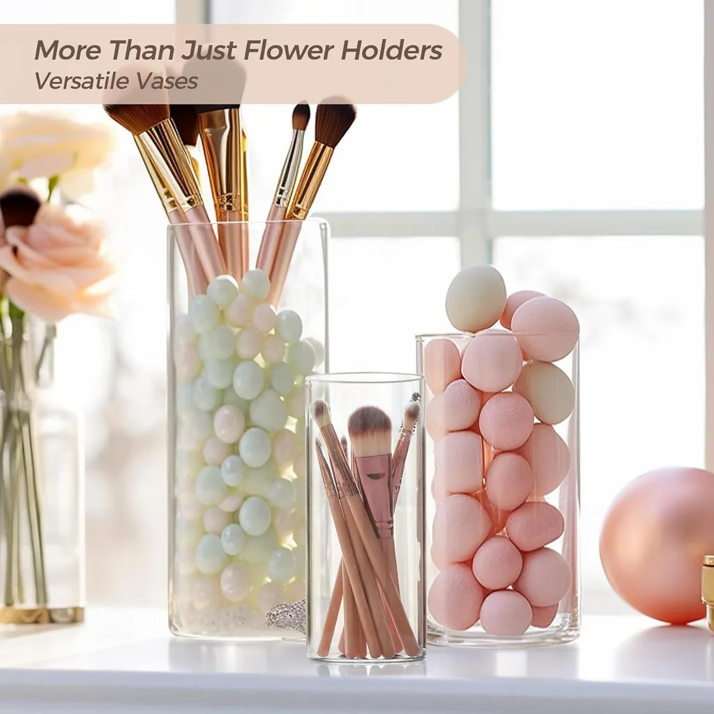 Petit vase en verre set de 6 : Solution déco pour centres de table chic - 6