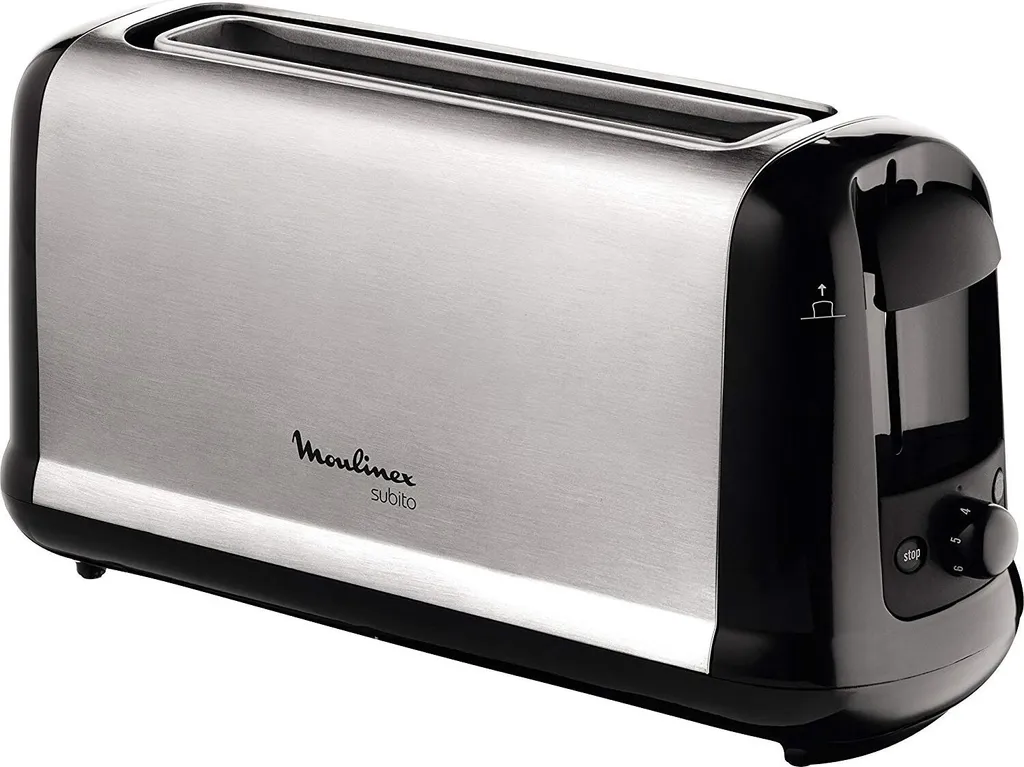 Grille-pain 2 Fentes Moulinex LS260800 en Acier Inoxydable 1000W Robuste