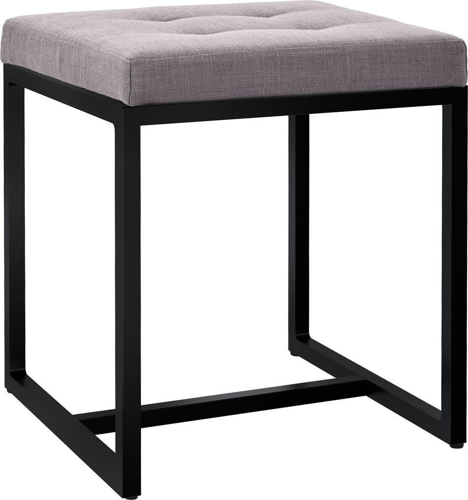 CLP Sitzhocker Barci mit Polsterung und schwarzem Produktbild 