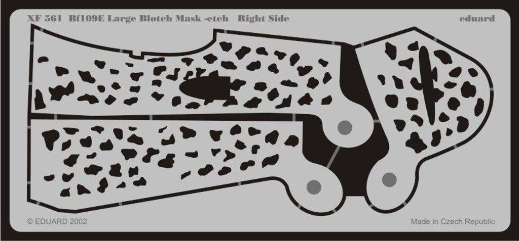 Eduard Accessories Xf561 - Bf-109E Schablone Große Flecken - Maskierfolie - Neu