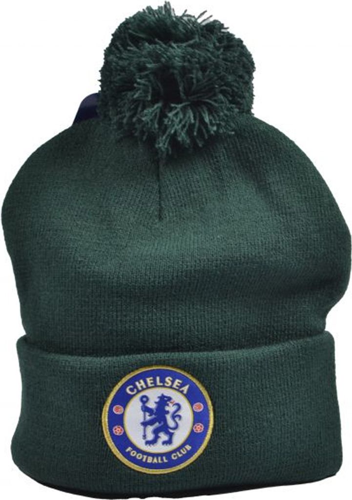 Chelsea FC - Pudelmütze BS5643 (Einheitsgröße) (Tannengrün)
