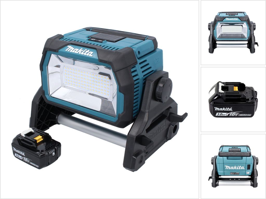 Makita DML 809 F1 Akku LED Baustrahler 18 V 10000 lm + 1x Akku 3,0 Ah - ohne Ladegerät