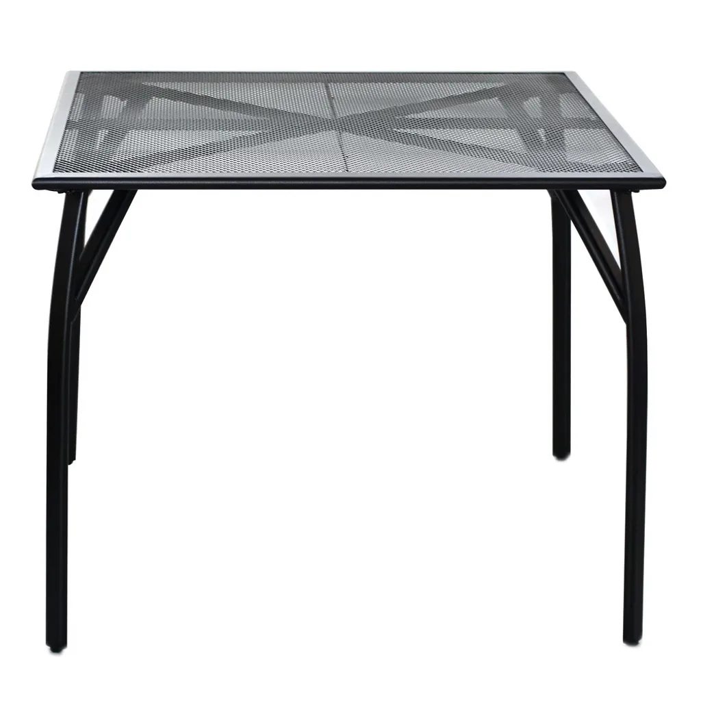 Table de jardin métal 4 personnes ZWMT-90 pour petit espace et balcon