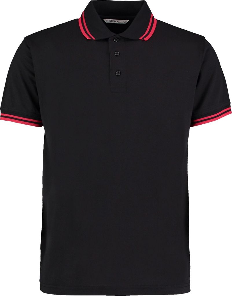 Kustom Kit - Poloshirt für Herren PC6302 (L) (Schwarz/Rot)