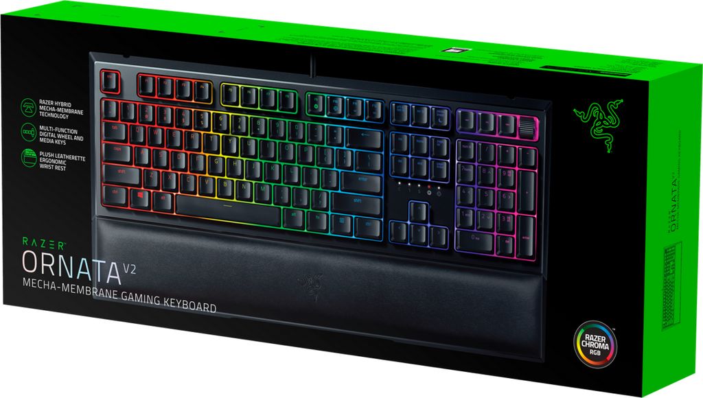 RAZER Ornata V2 Tastatur Schwarz (DEU Layout - QWERTZ) Produktbild 6