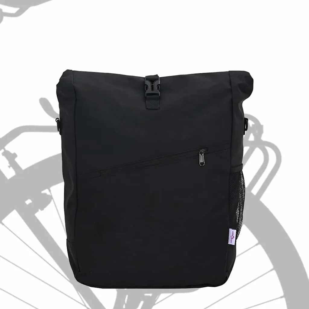 Sacoche de vélo vidaXL noire 33x16x60 cm en polyester haute densité