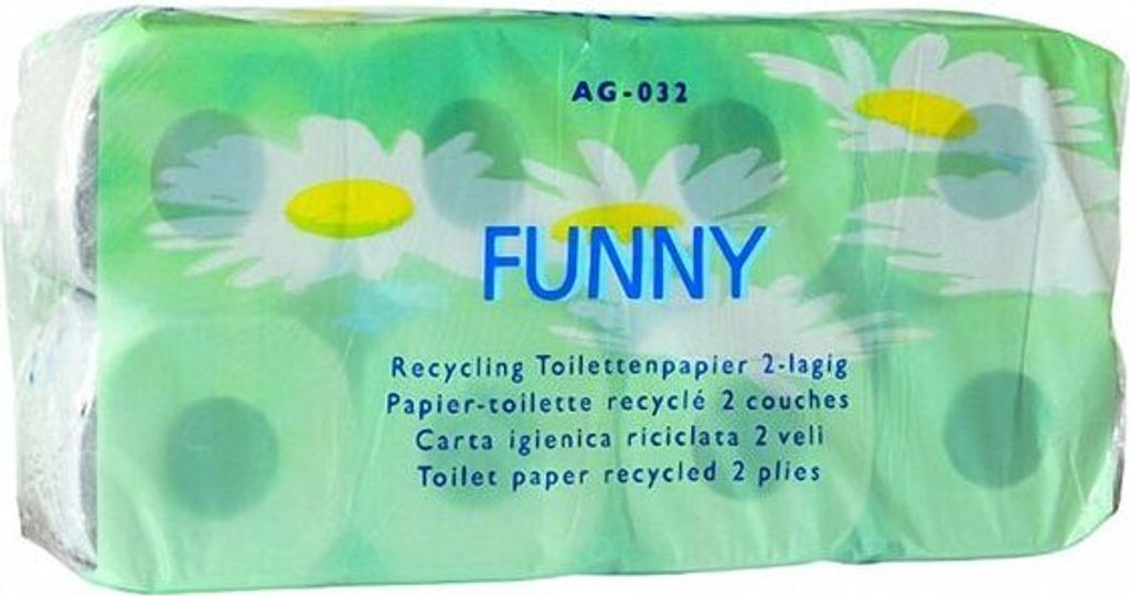 64x Toilettenpapier 2lagig 250 Blatt recycling geprägt griffig weiß