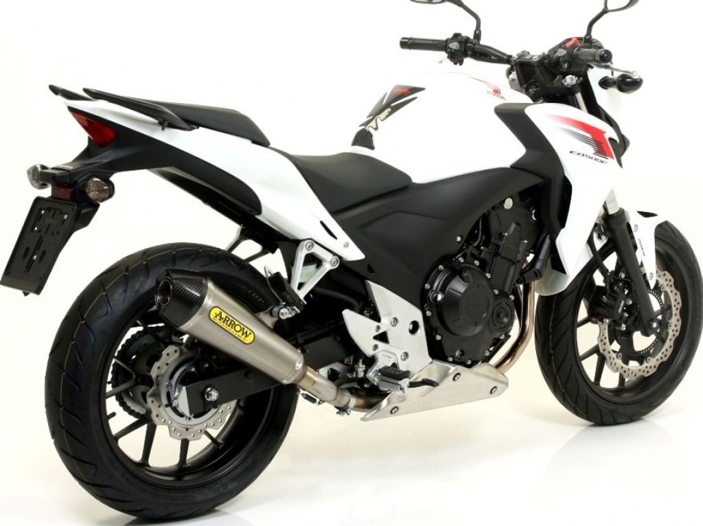 ARROW Auspuff X-KONE für Honda CB500F / CB500X / CBR500R 2013-2018, Edelstahl (Nur mit ARROW Zwische
