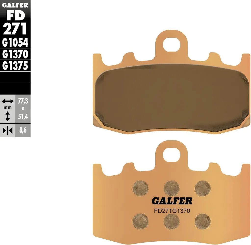 Plaquettes de Frein Galfer FD271G1370 Métal Fritté pour BMW K 1200 1300