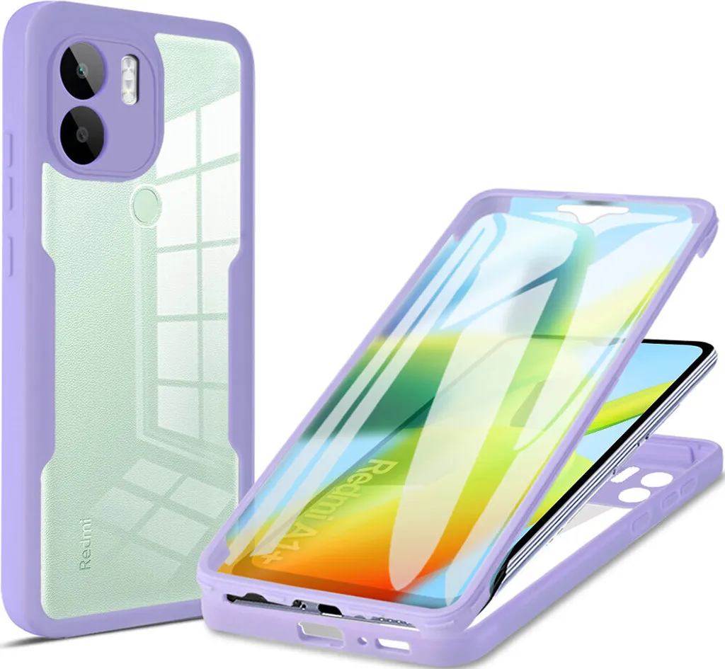 Cover Xiaomi Redmi A1 Plus Purple 360 Full Body | Protezione Antiurto