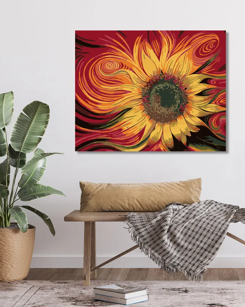 Pittura Diamanti Zuty Girasole 40x50 cm - Quadro 5D con Telaio Incluso - 2