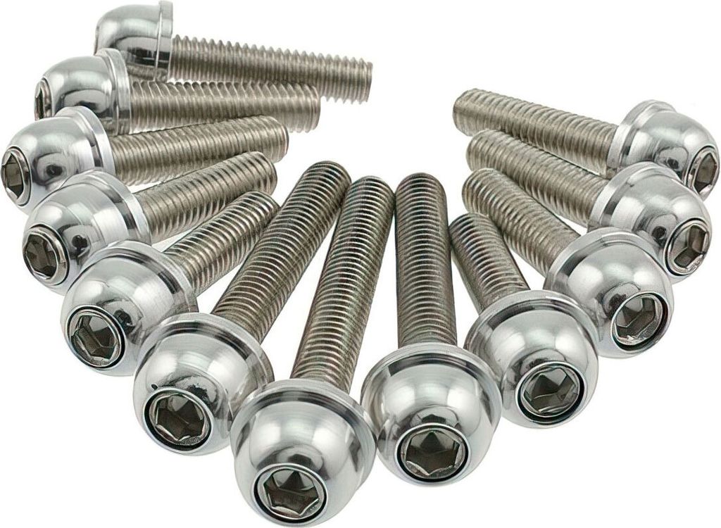 Motorgehäuseschrauben-Set M6 STR8 Silber für Minarelli Produktbild 
