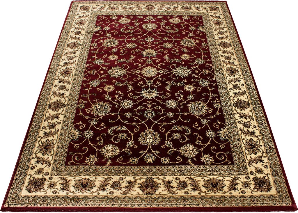 Teppich Läufer Wohnzimmer Rot 80x150 Orientalisches Design aus Polypropylen