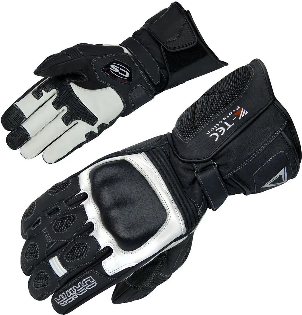 Gants de moto Orina Force noir et blanc taille M - Protection et Confort