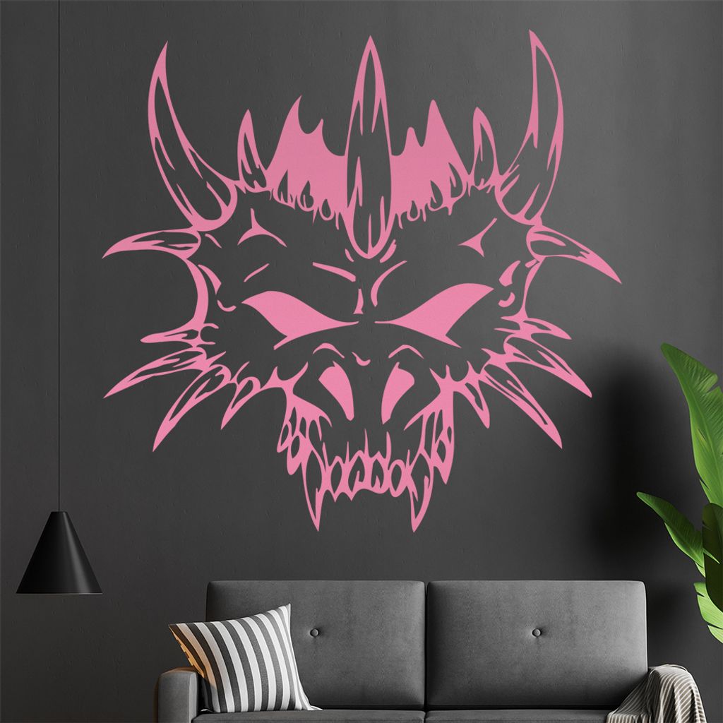Skelettkönig Wandtattoo in 6 Größen - Wandaufkleber Wall Sticker - Dekoration, Küche, Wohnzimmer, Schlafzimmer, Badezimmer