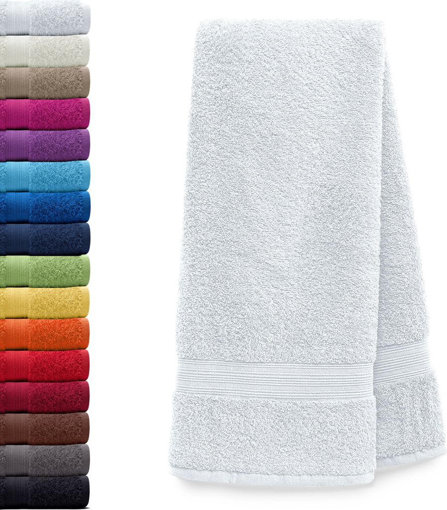 AR Line ARIZONA Handtuch-Serie – 500 g/m² Frottier in 9 Größen verfügbar, Größe: Saunatuch XXL 100x200 cm, Farbe: Weiß