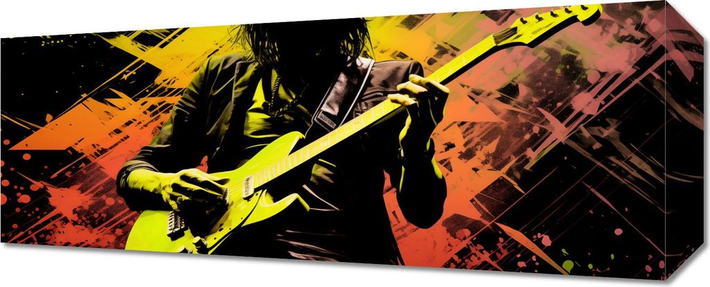 Bild 50x20cm Gitarrenleidenschaft auf E-Gitarre