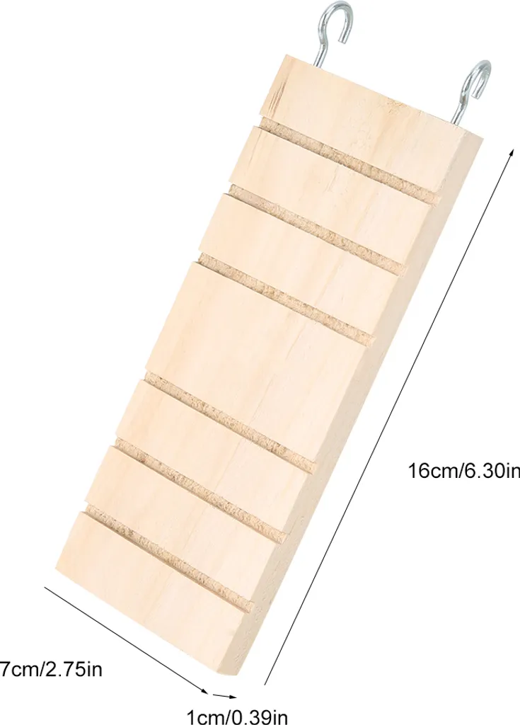 Piattaforma Gioco e Scaletta Legno per Arredo Gabbia Roditori - 5