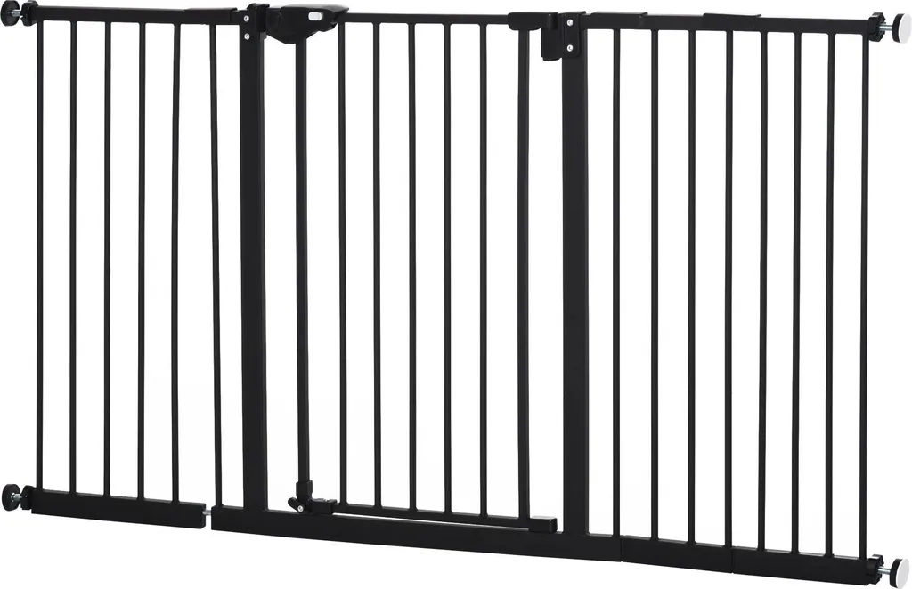 Barrière extensible en métal noir 147,5 cm - Sécurité haute qualité