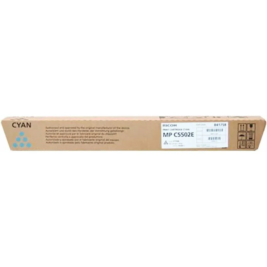 Cartouche toner cyan Ricoh MP C5502 haute capacité pour copieur