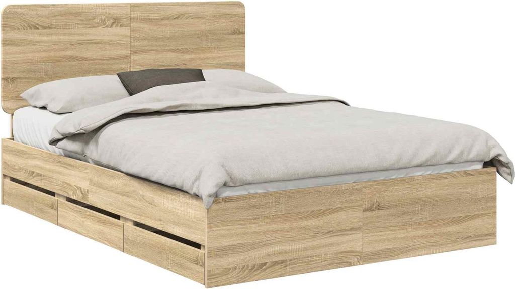 Bettrahmen Sonoma-Eiche 160 x 200 cm Ingenieurs Holz
