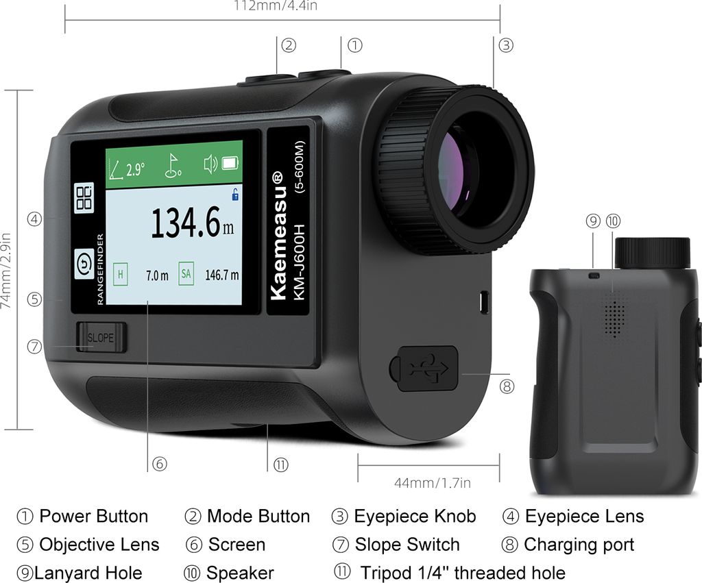 800M Golf-Entfernungsmesser-Entfernungsmesser mit Produktbild 12